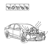 Запчасти Geely Emgrand GT Поколение I (2015)  — Проводка моторного отсека — схема