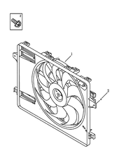 Вентилятор радиатора охлаждения (1) Geely Emgrand X7 — схема