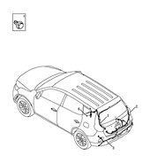 Запчасти Geely Emgrand X7 Поколение I — рестайлинг II (2018)  — Проводка задней части кузова (датчика парковки, фар) (1) — схема