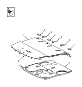 Обшивка багажного отсека (багажника) (STANDARD/CONFORTABLE VERSION型) Geely Emgrand GT — схема