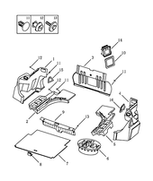 Запчасти Geely Emgrand GT Поколение I (2015)  — Обшивка багажного отсека (багажника) — схема