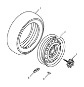 Запасное колесо Geely Emgrand 7 — схема