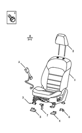 Запчасти Geely GS Поколение I (2017)  — Сиденье переднее левое — схема