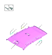 Панель, обшивка и комплектующие крыши (потолка) (SX11-A3、w/o sunroof, GL) Geely Coolray — схема
