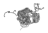 Запчасти Geely Atlas Поколение I (2016)  — Двигатель в сборе (JLD-4G24) — схема