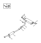 Глушитель (2) Geely Emgrand X7 — схема