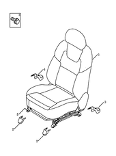 Сиденье переднее правое ([MANUAL]) (1) Geely Emgrand X7 — схема