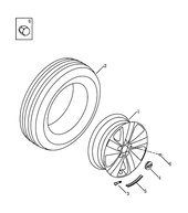 Колесные диски стальные (штампованные), алюминиевые (литые) и шины (4) Geely Emgrand X7 — схема