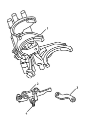 Вилки и штоки переключения передач (S170F01-D) Geely Emgrand 7 — схема