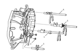 Вилки и штоки переключения передач (BJ6) Geely GS — схема