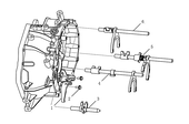 Запчасти Geely GS Поколение I (2017)  — Вилки и штоки переключения передач (BJ6) — схема