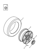 Колесные диски стальные (штампованные), алюминиевые (литые) и шины (17 inch, STANDARD VERSION, COMFORTABLE VERSION(RUSSIA &UKRAINE)) Geely Emgrand GT — схема