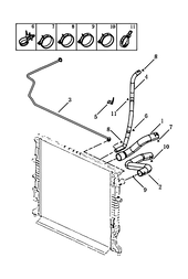 Патрубки и шланги радиатора (RUSSIA, 4G20) Geely Atlas — схема