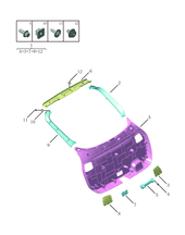 Запчасти Geely Tugella Поколение I — рестайлинг (2022)  — Обшивка 5-й двери (багажника) — схема