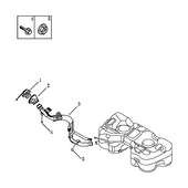 Горловина заливная топливного бака (бензобака) и трубка датчика утечки топлива (3) Geely Emgrand X7 — схема