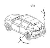 Запчасти Geely Atlas Поколение I (2016)  — Проводка задней части кузова (датчика парковки, фар) (GL/GT) — схема
