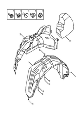 Подкрылки задние (1) Geely Emgrand X7 — схема