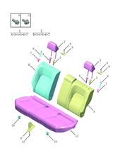 Заднее сиденье (GS, CVT, SUPPLIER CODE: 576058) Geely Emgrand 7 — схема