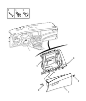 Запчасти Geely Emgrand GT Поколение I (2015)  — Перчаточный ящик (бардачок) — схема