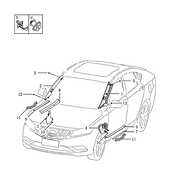 Запчасти Geely Emgrand GT Поколение I (2015)  — Отделка передней стойки кузова (CONFORTABLE/FLAGSHIP VERSION) — схема