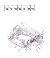 Запчасти Geely Tugella Поколение I — рестайлинг (2022)  — Проводка моторного отсека — схема