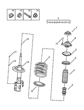 Передние амортизаторы (JLD-4G24/4T18) Geely Atlas — схема