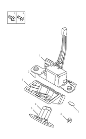 Запчасти Geely Coolray Поколение I — рестайлинг (2022)  — Замок и комплектующие крышки багажника — схема