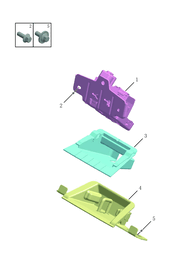 Запчасти Geely Monjaro Поколение I (2021)  — Замок и комплектующие крышки багажника (GL) — схема