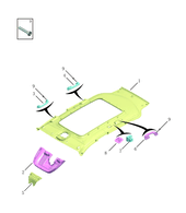 Запчасти Geely Monjaro Поколение I (2021)  — Панель, обшивка и комплектующие крыши (потолка) — схема