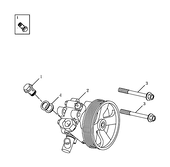 Запчасти Geely Emgrand GT Поколение I (2015)  — Шкив насоса и насос гидроусилителя (ГУР) (4G24) — схема