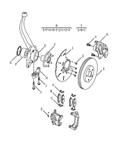 Запчасти Geely Emgrand GT Поколение I (2015)  — Передний тормоз — схема