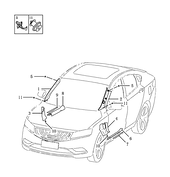 Запчасти Geely Emgrand GT Поколение I (2015)  — Отделка передней стойки кузова (STANDARD VERSION) — схема