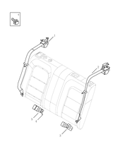 Запчасти Geely Coolray Поколение I (2018)  — Ремни и замки безопасности задних сидений — схема