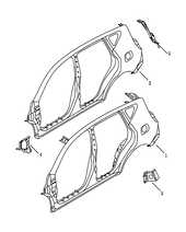 Кузовные детали боковых частей (1) Geely Emgrand X7 — схема