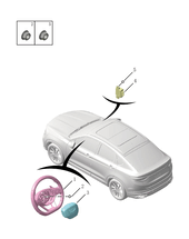 Запчасти Geely Tugella Поколение I — рестайлинг (2022)  — Подушка безопасности водителя (Airbag) (GF) — схема