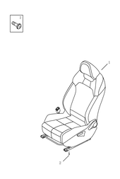 Сиденье переднее левое (2) Geely Coolray — схема