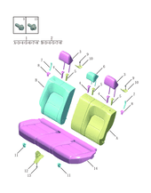 Запчасти Geely Emgrand 7 Поколение IV (2021)  — Заднее сиденье ((5MT, GS)/GC, SUPPLIER CODE: 576058) — схема