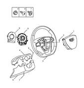 Запчасти Geely GS Поколение I — рестайлинг (2019)  — Подушка безопасности водителя (Airbag) (FE-7JD) — схема