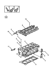 Головка блока цилиндров (JLE-4G18TD-B06) Geely Atlas — схема