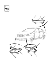 Запчасти Geely Emgrand GT Поколение I (2015)  — Противотуманные фары — схема