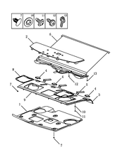 Запчасти Geely Emgrand GT Поколение I (2015)  — Обшивка багажного отсека (багажника) (FLAGSHIP VERSION) — схема