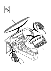 Решетка воздуховода (дефлектор) (2) Geely Emgrand X7 — схема