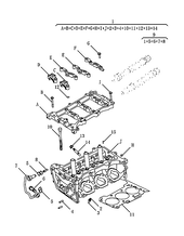 Головка блока цилиндров (JLV-6G35V、RH) Geely Emgrand GT — схема