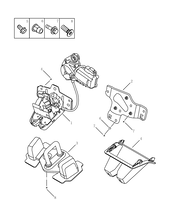 Запчасти Geely Atlas Pro Поколение I (2019)  — Замок и комплектующие крышки багажника (2) — схема