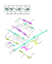 Запчасти Geely Monjaro Поколение I (2021)  — Приводной вал (привод колеса) — схема