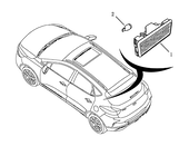 Плафон освещения багажного отсека (багажника) и подсветка номерного знака (FE-7JD) Geely GS — схема
