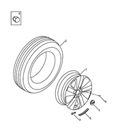 Колесные диски стальные (штампованные), алюминиевые (литые) и шины (2) Geely Emgrand X7 — схема