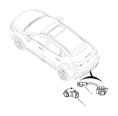 Запчасти Geely GS Поколение I — рестайлинг (2019)  — Камера заднего вида и датчики парковки (парктроники) (FE-7JD) — схема