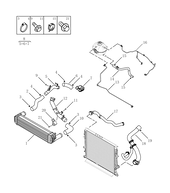 Патрубки и шланги радиатора (2) Geely Atlas Pro — схема