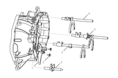 Вилки и штоки переключения передач (FE-7JD（4G18、F621F）) Geely GS — схема